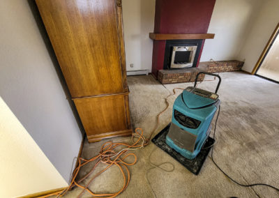 dehumidifier in a large living room